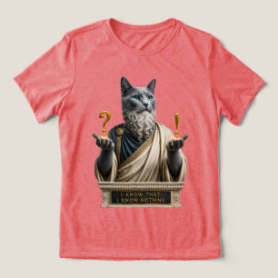 T-shirt En Tri-matière Chat Socrate Bleu Russe