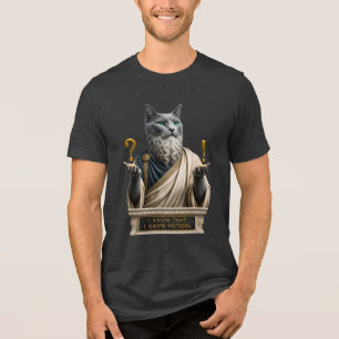 T-shirt En Tri-matière Chat Socrate Bleu Russe