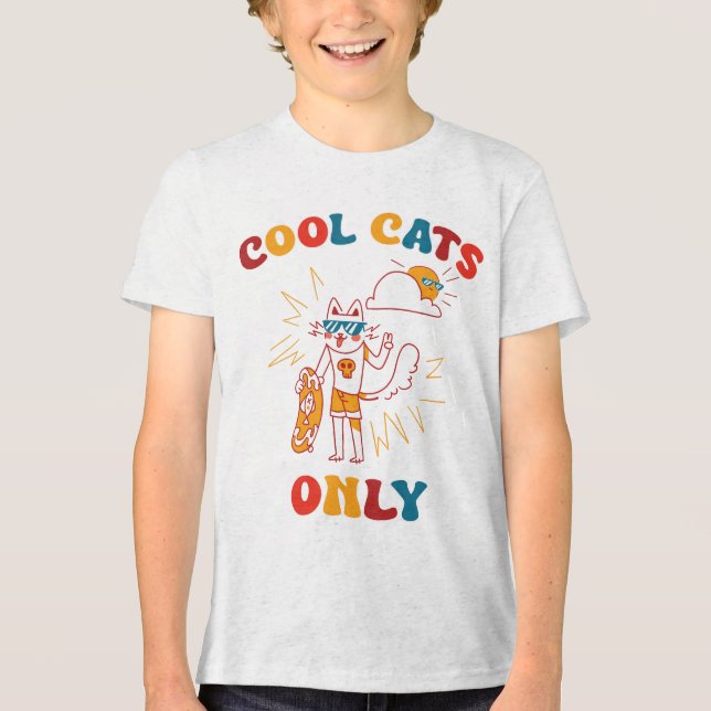 T-shirt En Tri-matière Chats cool uniquement (Recto)