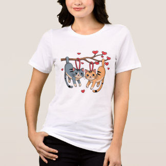T-shirt En Tri-matière Chats Love