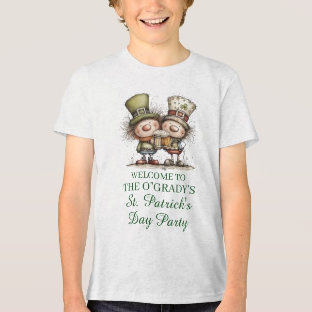 T-shirt En Tri-matière Cheerful St. Patrick’s Day Party Illustration (Recto)