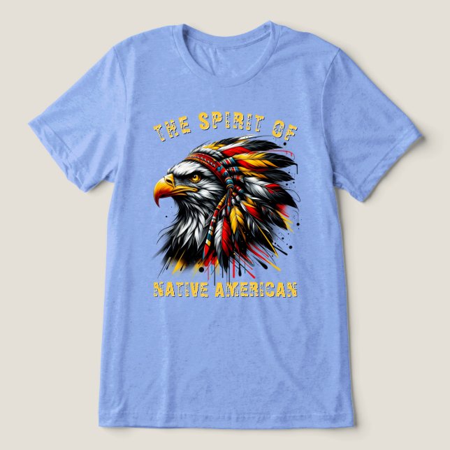 T-shirt En Tri-matière Chef de l'aigle amérindien (Design Recto)