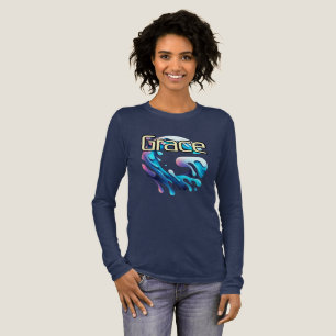 T-shirt En Tri-matière Chemise à manches longues Bella+Canvas, Bl solide