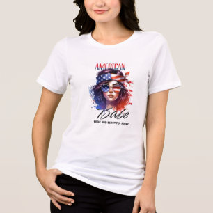T-shirt En Tri-matière Chemise American Babe – Conception de femme patrio