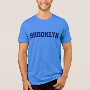 T-SHIRT EN TRI-MATIÈRE CHEMISE BROOKLYN - BLEU