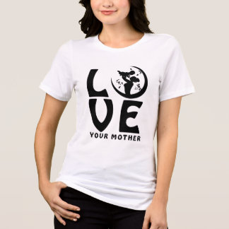 T-shirt En Tri-matière Chemise de la fête des mères Silhouette de mère et