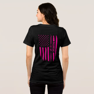 T-shirt En Tri-matière Chemise de l'infirmière avec drapeau américain (Ro