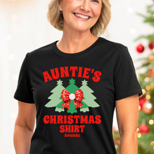 T-shirt En Tri-matière Chemise de Noël de la tante personnalisée