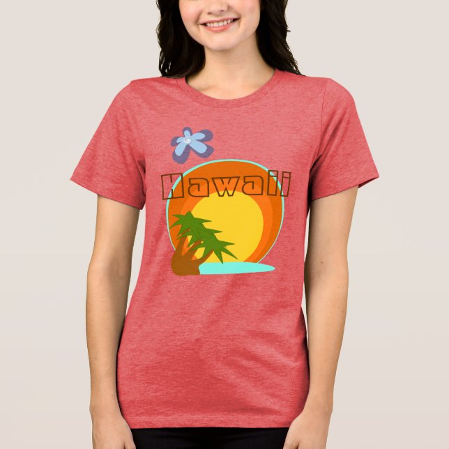 T-shirt En Tri-matière Chemise de vacances de destination Hawaï (Recto)