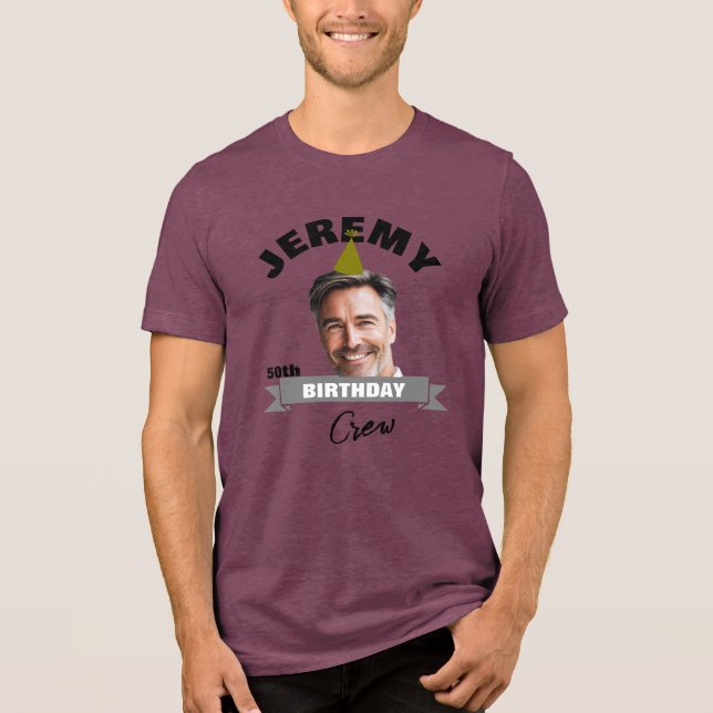 T-shirt En Tri-matière Chemise d'équipage d'anniversaire personnalisée av (Recto)