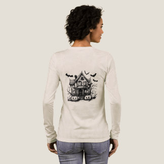 T-shirt En Tri-matière Chemise d'Halloween Femmes Hantée Maison chauves-s