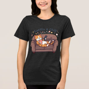 T-shirt En Tri-matière Chemise drôle de chat – Catflix & Chill Tee