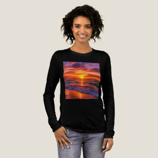 T-shirt En Tri-matière chemise femme design coucher de soleil