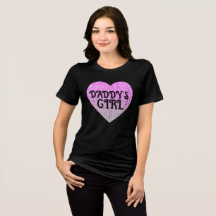 T-SHIRT EN TRI-MATIÈRE CHEMISE 'GLITTER' FILLE À PAPA