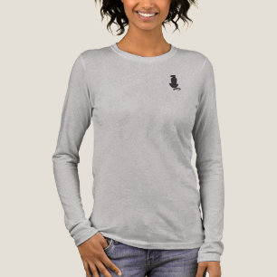 T-shirt En Tri-matière Chemise grise à manches longues silhouette de chat