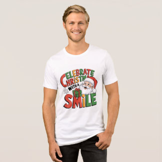 T-shirt En Tri-matière Chemise homme drôle Celebrate Christmas Santa Smil