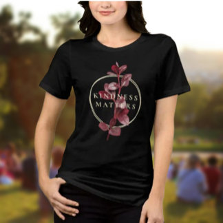 T-shirt En Tri-matière Chemise Kindness Matters - Bourgogne Botanique