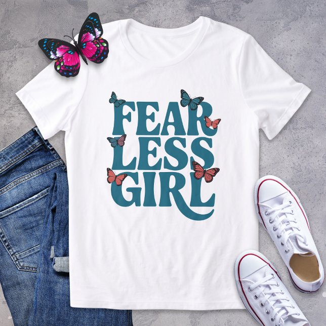 T-shirt En Tri-matière Chemise papillon Turquoise Gras Fille sans peur (Créateur téléchargé)