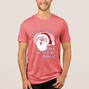 T-shirt En Tri-matière Chemise père Noël Mustache Rides - choisir style, 