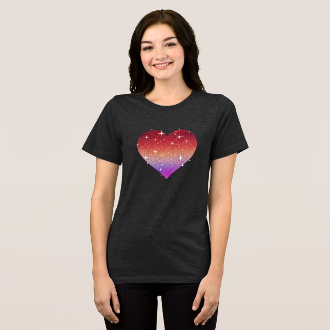 T-shirt En Tri-matière Chemise Rainbow Heart (Recto plein)