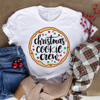 T-shirt En Tri-matière Chemise T Crew de biscuits de Noël