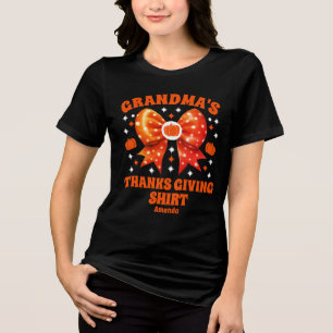 T-shirt En Tri-matière Chemise Thanksgiving de grand-mère personnalisée