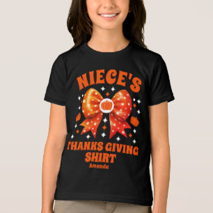 T-shirt En Tri-matière Chemise Thanksgiving de la nièce personnalisée