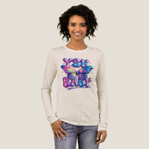 T-shirt En Tri-matière Chemise tri-blend Y2K Baby Chrome Butterfly