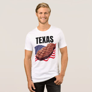 T-shirt En Tri-matière Chemise tricolore Texas Bella+Canvas