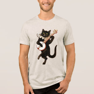 T-shirt En Tri-matière Chemise vintage musicale chat