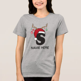 T-shirt En Tri-matière Chemises de Noël de famille personnalisées