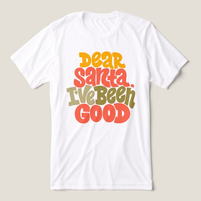 T-shirt En Tri-matière Cher Père Noël, j'ai été bon design (Design Recto)