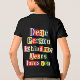 T-shirt En Tri-matière Cher personne derrière moi Jésus t'aime