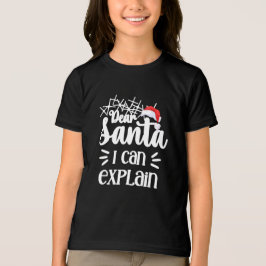 T-shirt En Tri-matière Chers Père Noël drôles enfants Noir Noël