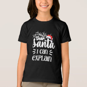 T-shirt En Tri-matière Chers Père Noël drôles enfants Noir Noël