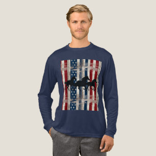 T-shirt En Tri-matière Chevaux Patriotiques
