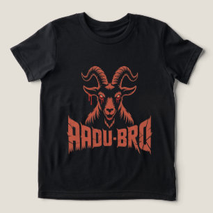 T-shirt En Tri-matière Chèvre Satanique "Aadu-Bro" Graphique de Vêtements