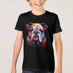 T-shirt En Tri-matière Chien à puces de peinture