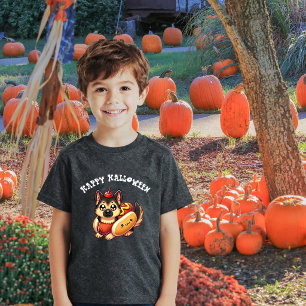 T-shirt En Tri-matière Chien de berger mignon avec costume de hot-dog Hal