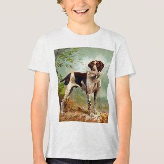 T-shirt En Tri-matière Chien de chasse avec oiseau dans la bouche