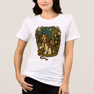 T-shirt En Tri-matière Chien squelette effrayant esthétique horreur