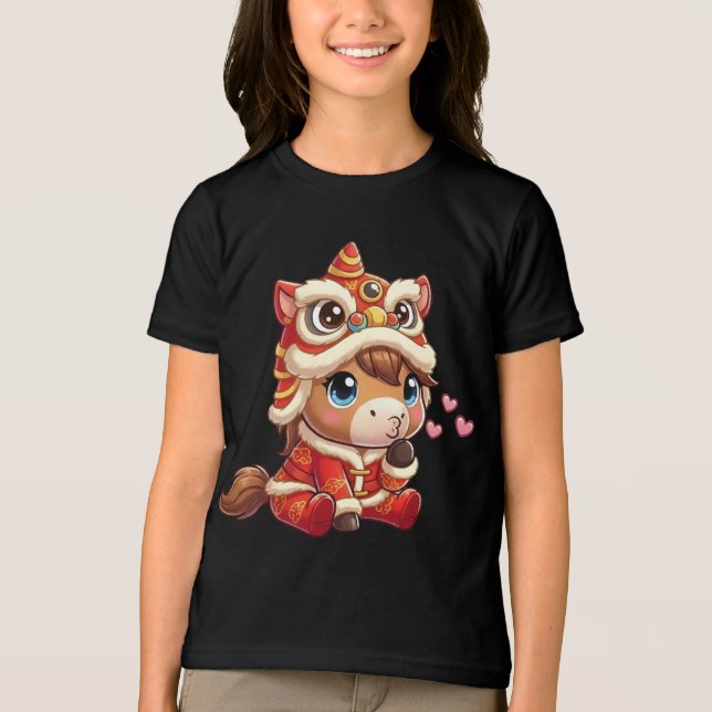 T-shirt En Tri-matière Chinese New Year Horse 2026 Zodiac (Recto)