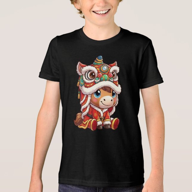 T-shirt En Tri-matière Chinese New Year Horse 2026 Zodiac (Recto)