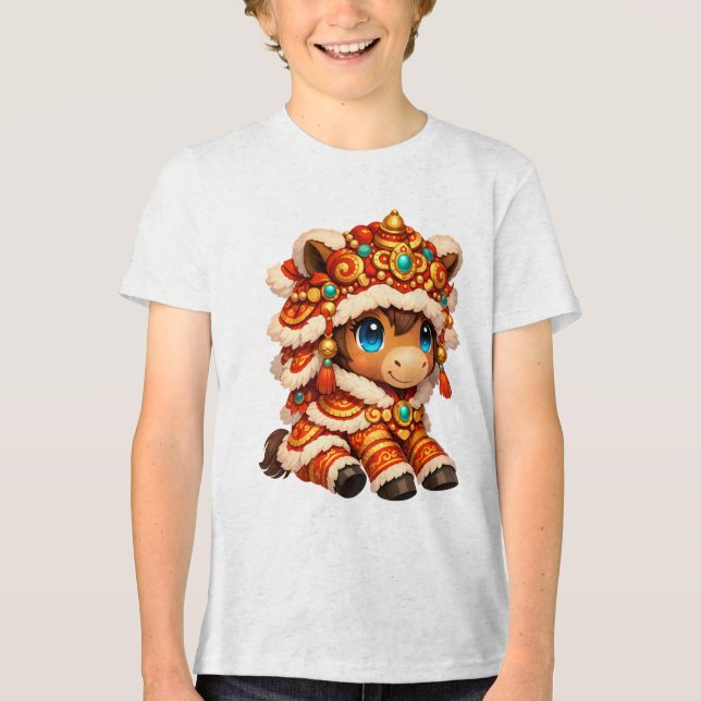 T-shirt En Tri-matière Chinese New Year Horse 2026 Zodiac (Recto)