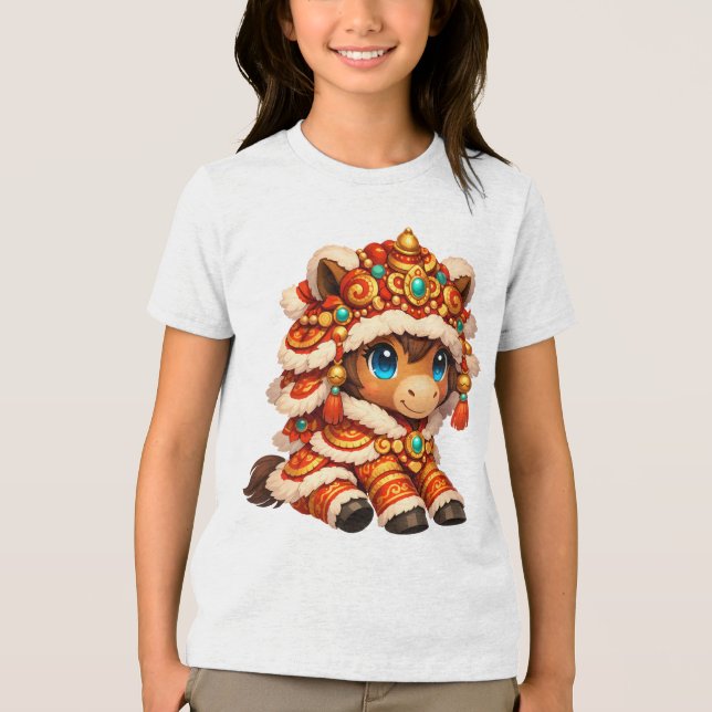 T-shirt En Tri-matière Chinese New Year Horse 2026 Zodiac (Recto)