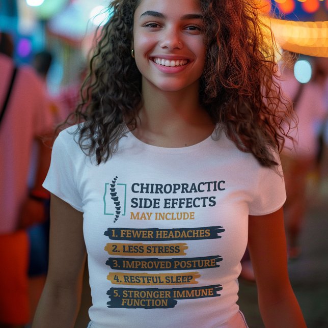 T-shirt En Tri-matière Chiropratique Effets secondaires Chiropraticien No (Chiropractor Side Effects Coworker Swag Womens White T-Shirt)