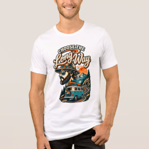T-shirt En Tri-matière Choisissez la longue route Camionnette de camping-