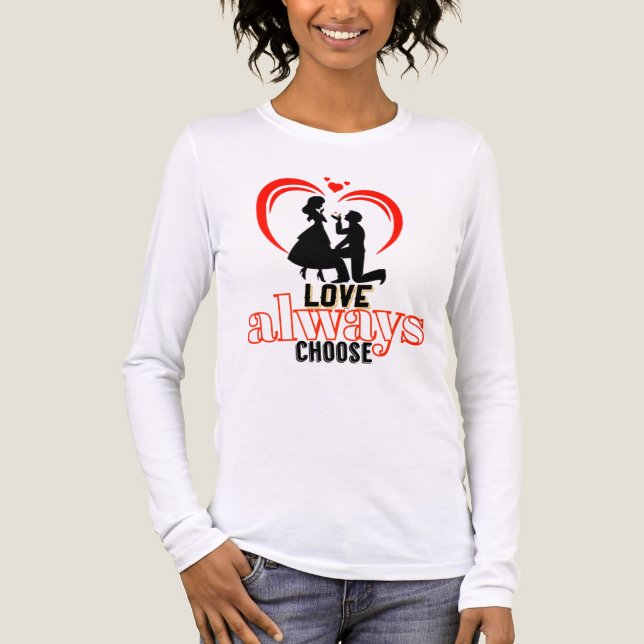 T-shirt En Tri-matière Choose Love Always - Freefit Femmes Bella+Canvas (Recto)
