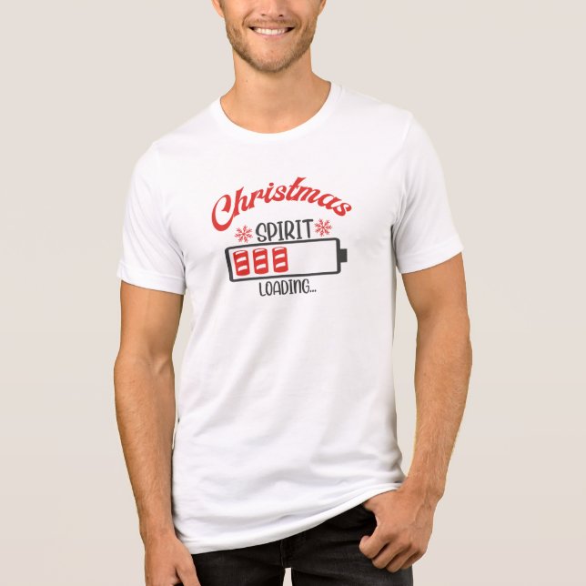 T-shirt En Tri-matière Christmas Spirit Chargement Funny Holiday (Recto)