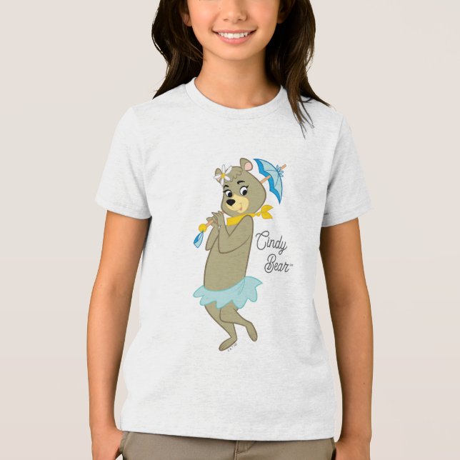 T-shirt En Tri-matière Cindy Bear tenant le parasol (Recto)